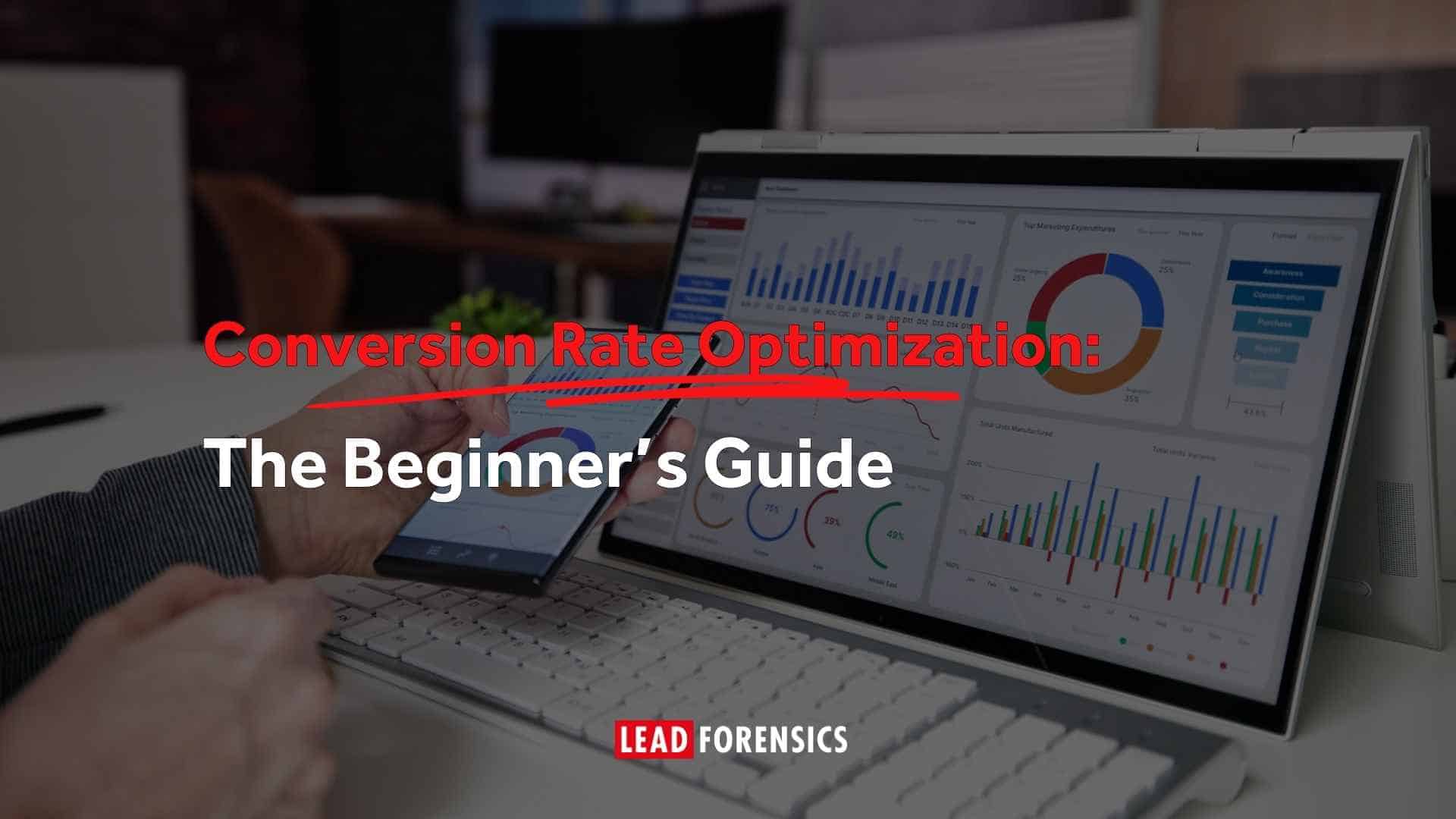 Title image reads: Conversion Rate Optimization: The Beginner's Guide