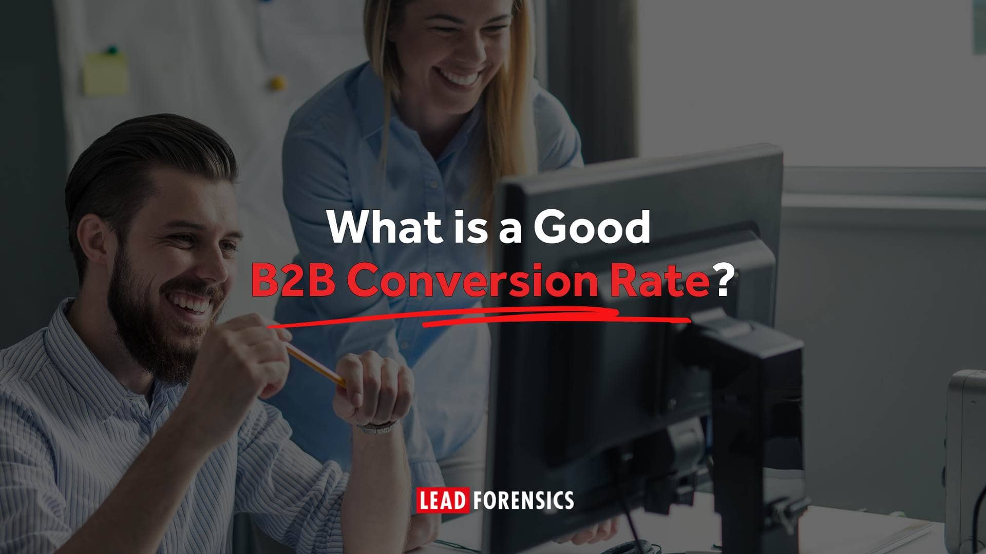 title card that reads: What is a good conversion rate for B2B websites?