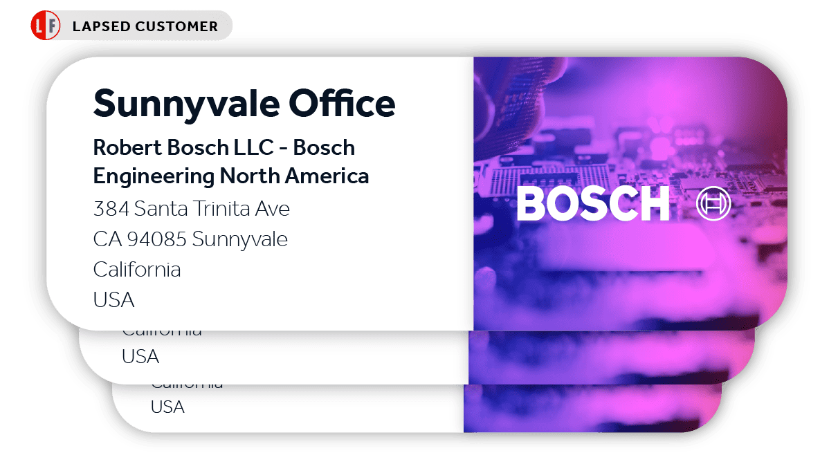 Lapsed Customer Bosch Lapsed Customer Card